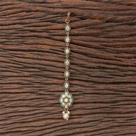 Antique Meenakari Tikka With Gold Plating