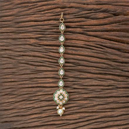 Antique Meenakari Tikka With Gold Plating