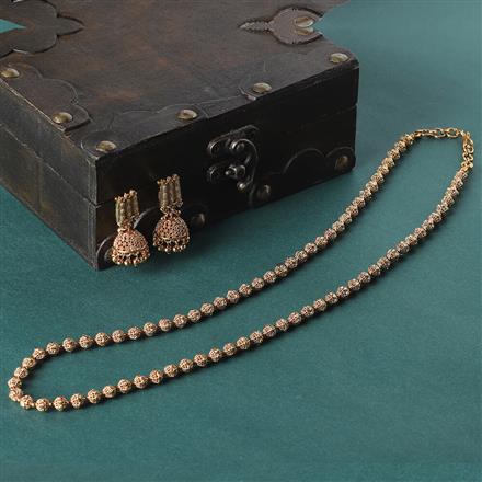 Antique Plain Gold Necklace With Gold Plating