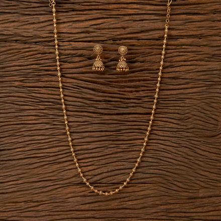 Antique Plain Gold Necklace With Gold Plating