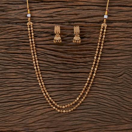 Antique Plain Gold Necklace With Gold Plating