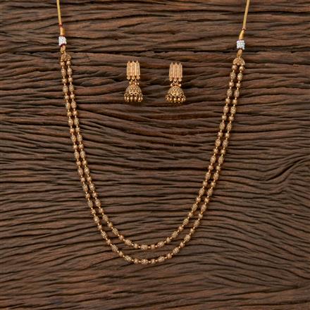 Antique Plain Gold Necklace With Gold Plating