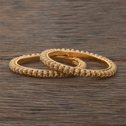 Antique Plain Gold Bangles With Gold Plating