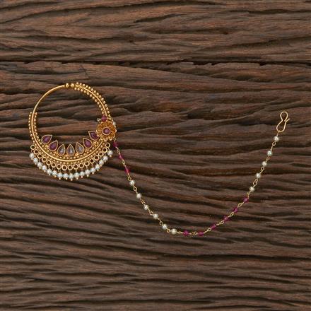 Antique Pressing Nose Ring With Gold Plating