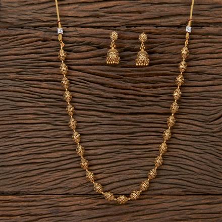Antique Plain Gold Necklace With Gold Plating