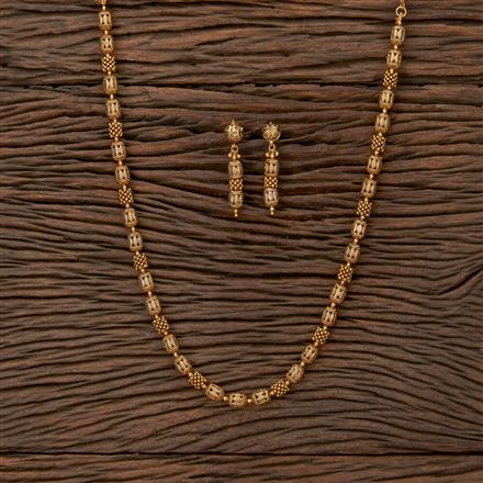 Antique Plain Gold Necklace With Gold Plating