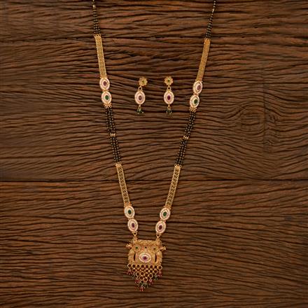 Antique Peacock Mangalsutra With Matte Gold Plating