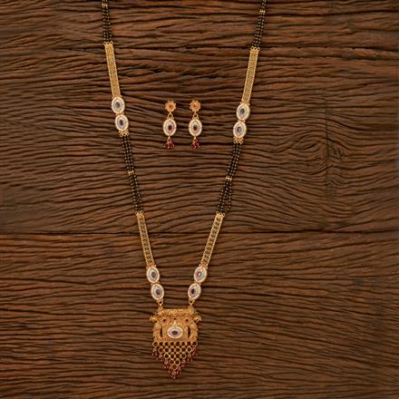 Antique Peacock Mangalsutra With Matte Gold Plating