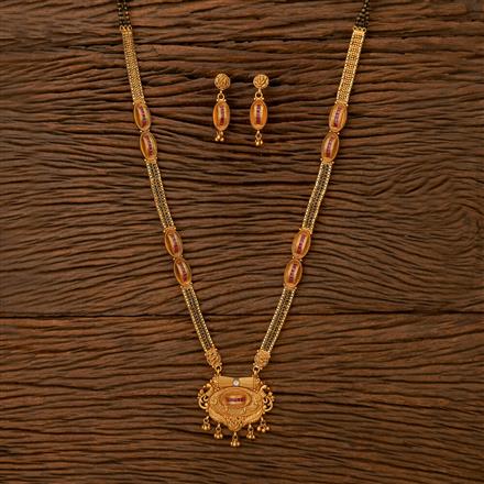 Antique Peacock Mangalsutra With Matte Gold Plating