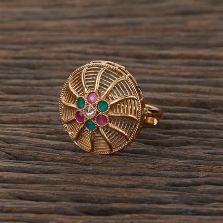 Antique Adjustable Ring With Gold Plating