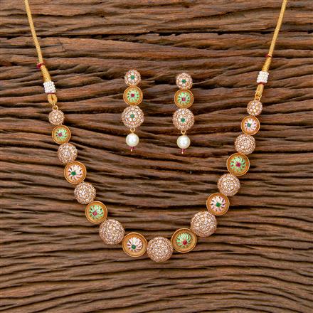 Antique Meenakari Necklace With Gold Plating