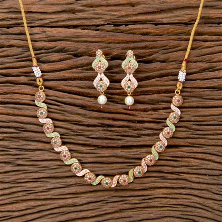 Antique Meenakari Necklace With Gold Plating