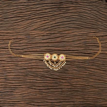 Antique Pearl Baju Band With Gold Plating