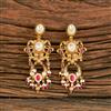 Antique Long Earring With Matte Gold Plating