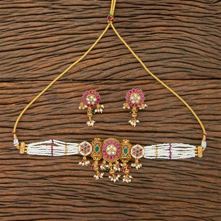 Antique Choker Necklace With Gold Plating