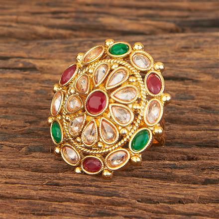 Antique Adjustable Ring With Gold Plating