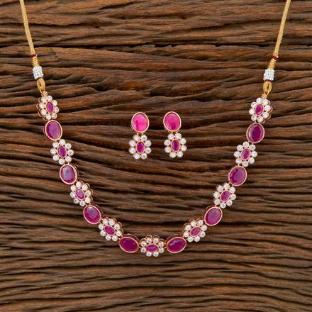 Antique Classic Necklace With Rose Gold Plating