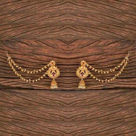 Antique Jhumki With Matte Gold Plating