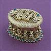 Antique Temple Sindoor Box with Gold Plating