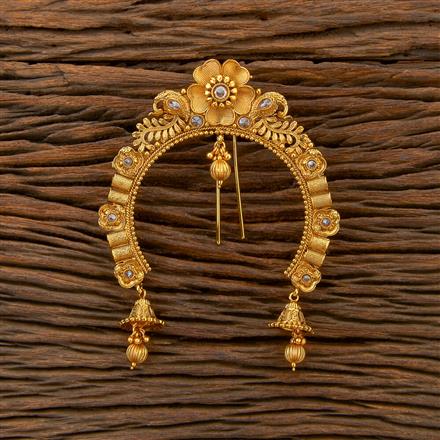 Antique Peacock Hair Brooch With Gold Plating