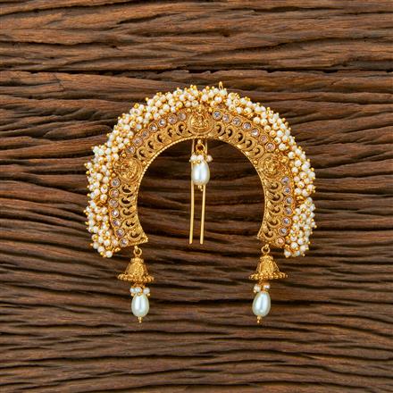 Antique Temple Hair Brooch With Gold Plating