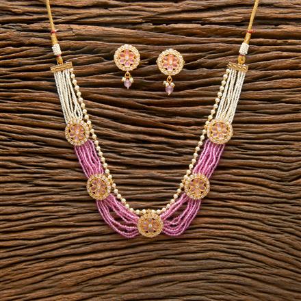 Antique Pearl Necklace With Gold Plating