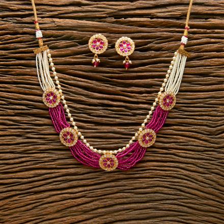 Antique Pearl Necklace With Gold Plating