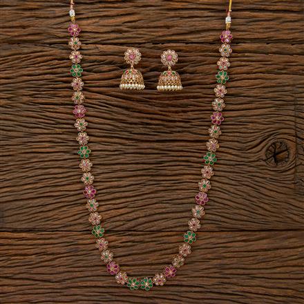 Antique Long Necklace With Gold Plating