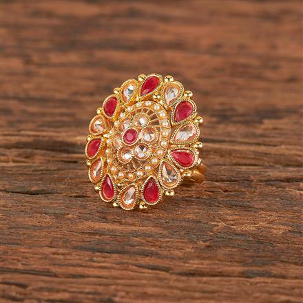 Antique Adjustable Ring With Gold Plating