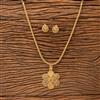 Antique Plain Gold Pendant Set With Gold Plating