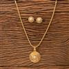 Antique Plain Gold Pendant Set With Gold Plating