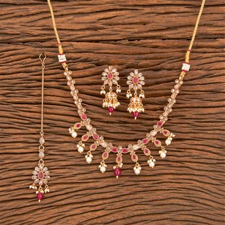 Antique Moti Necklace With Gold Plating