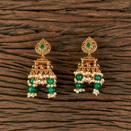 Antique South Indian Earring With Gold Plating