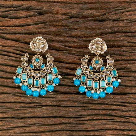 Antique Chand Earring With Mehndi Plating