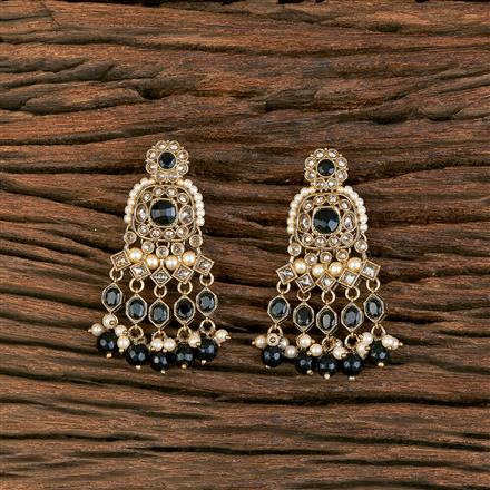 Antique Pearl Earring With Mehndi Plating