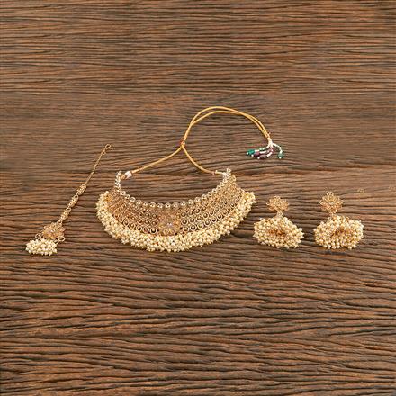 Antique Mukut Necklace With Gold Plating