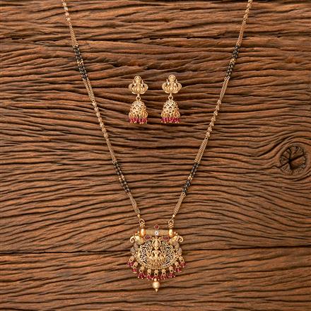 Antique South Indian Mangalsutra With Matte Gold Plating