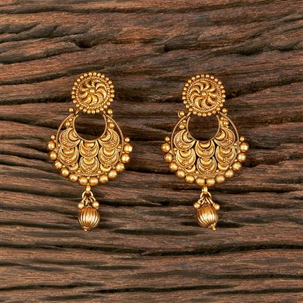 Antique Chand Earring With Matte Gold Plating