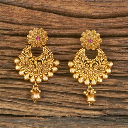Antique Chand Earring With Matte Gold Plating