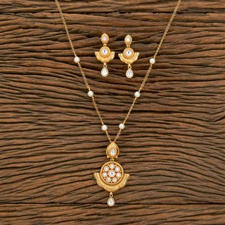 Antique Chain Pendant Set With Gold Plating