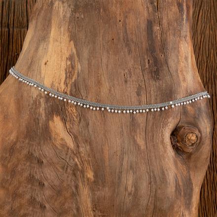 Antique Pearl Belt With Rhodium Plating