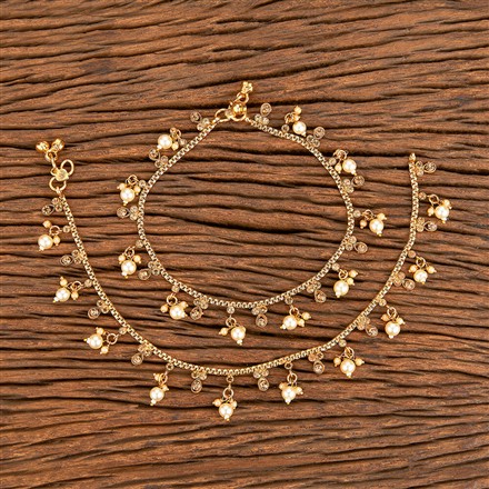 Antique Delicate Payal With Gold Plating