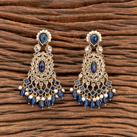 Antique Moti Earring With Mehndi Plating