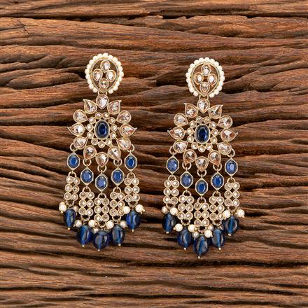 Antique Pearl Earring With Mehndi Plating