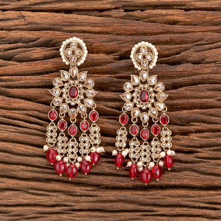 Antique Pearl Earring With Mehndi Plating