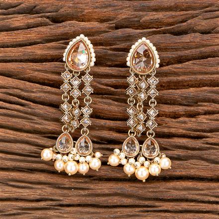 Antique Moti Earring With Mehndi Plating