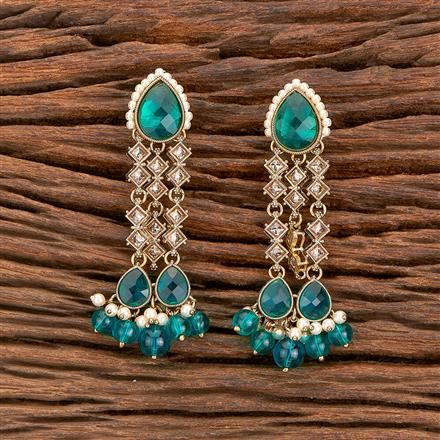 Antique Moti Earring With Mehndi Plating