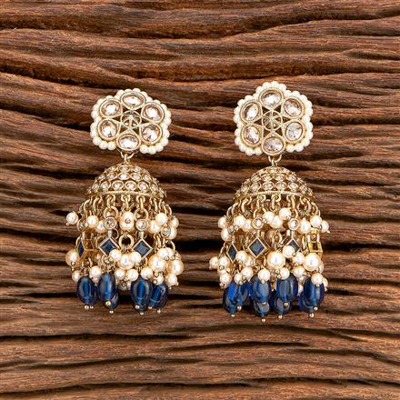 Antique Jhumki With Mehndi Plating