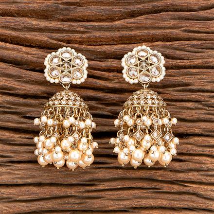 Antique Jhumki With Mehndi Plating