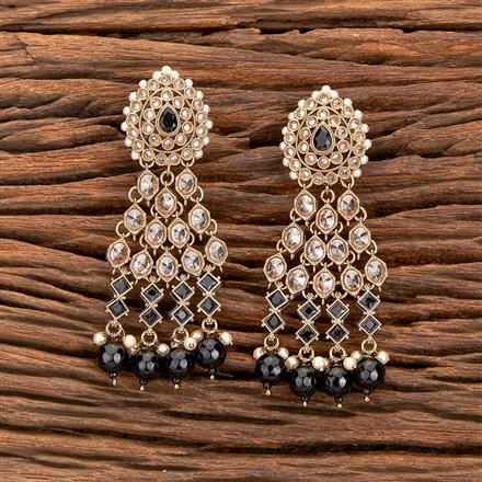 Antique Pearl Earring With Mehndi Plating